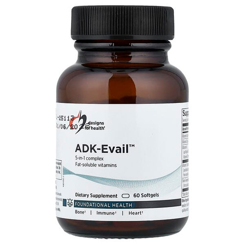 <img alt="Designs For Health, ADK-Evail, 60 Softgels" title="Designs For Health, ADK-Evail, 60 Softgels,879452006102"