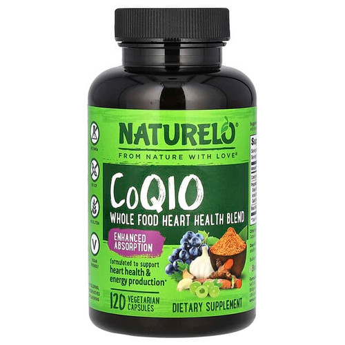 <img alt="NATURELO, CoQ10, Whole Food Heart Health Blend, 120 Vegetarian Capsules" title="NATURELO, CoQ10, Whole Food Heart Health Blend, 120 Vegetarian Capsules,840284400024"