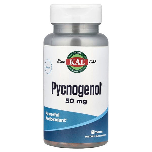 <img alt="KAL, Pycnogenol, 50 mg, 60 Tablets" title="KAL, Pycnogenol, 50 mg, 60 Tablets,021245850601"