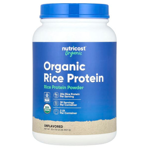 <img alt="Nutricost, Organic Rice Protein Powder, Unflavored, 2 lb (907 g)" title="Nutricost, Organic Rice Protein Powder, Unflavored, 2 lb (907 g),810139573296"