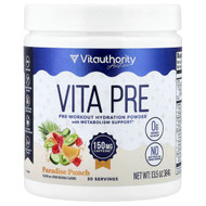 <img alt="Vitauthority, Active, Vita Pre, Pre-Workout Hydration Powder, Paradise Punch, 13.5 oz (384 g)" title="Vitauthority, Active, Vita Pre, Pre-Workout Hydration Powder, Paradise Punch, 13.5 oz (384 g),850069641016"
