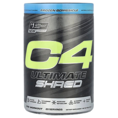 <img alt="C4 - Cellucor, C4 Ultimate Shred, Pre-Workout, Frozen Bombsicle, 14.3 oz (406 g)" title="C4 - Cellucor, C4 Ultimate Shred, Pre-Workout, Frozen Bombsicle, 14.3 oz (406 g),842595133356"