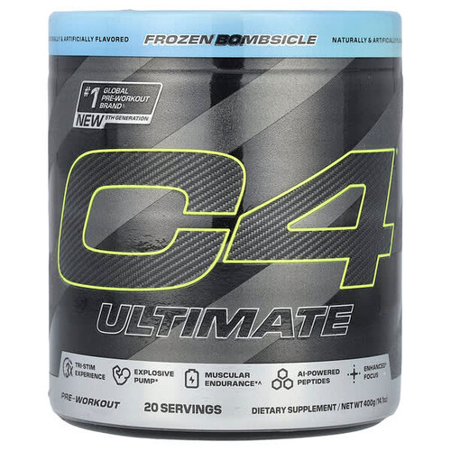 <img alt="C4 - Cellucor, C4 Ultimate, Pre-Workout, Frozen Bombsicle, 14.1 oz (400 g)" title="C4 - Cellucor, C4 Ultimate, Pre-Workout, Frozen Bombsicle, 14.1 oz (400 g),842595133448"