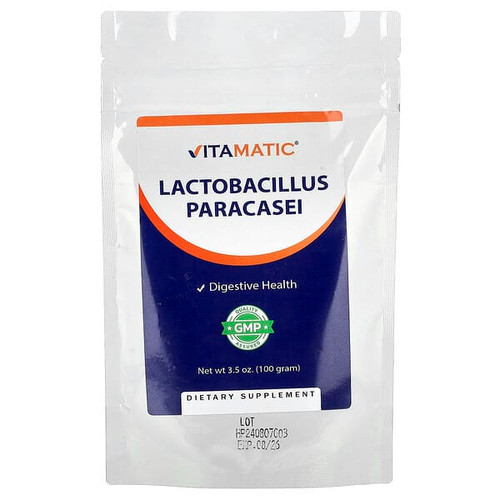 <img alt="Vitamatic, Lactobacillus Paracasei, 3.5 oz (100 g)" title="Vitamatic, Lactobacillus Paracasei, 3.5 oz (100 g),810078474630"