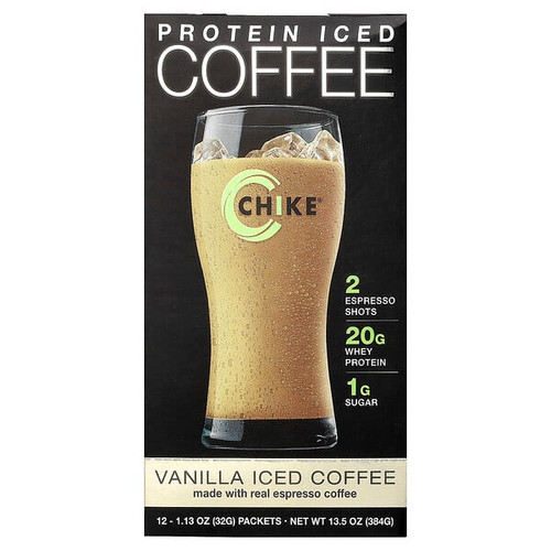 <img alt="Chike Nutrition, Protein Iced Coffee, Vanilla, 12 Packets, 1.13 oz (32 g) Each" title="Chike Nutrition, Protein Iced Coffee, Vanilla, 12 Packets, 1.13 oz (32 g) Each,185689000432"