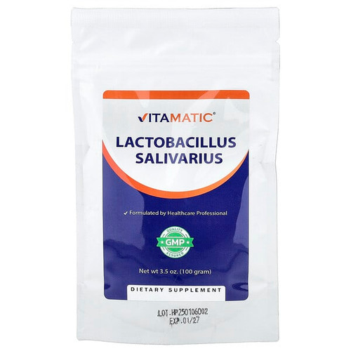 <img alt="Vitamatic, Lactobacillus Salivarius, 3.5 oz (100 g)" title="Vitamatic, Lactobacillus Salivarius, 3.5 oz (100 g),810078473817"