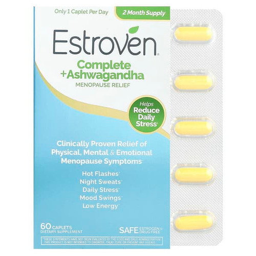<img alt="Estroven, Complete + Ashwagandha Menopause Relief, 60 Caplets" title="Estroven, Complete + Ashwagandha Menopause Relief, 60 Caplets,092961040447"