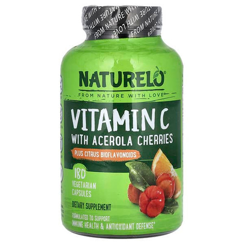 <img alt="NATURELO, Vitamin C With Acerola Cherries Plus Citrus Bioflavonoids, 180 Vegetarian Capsules" title="NATURELO, Vitamin C With Acerola Cherries Plus Citrus Bioflavonoids, 180 Vegetarian Capsules,628110628985"