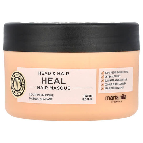 <img alt="Maria Nila, Head & Hair Heal Soothing Hair Masque, 8.5 fl oz (250 ml)" title="Maria Nila, Head & Hair Heal Soothing Hair Masque, 8.5 fl oz (250 ml),7391681136526"