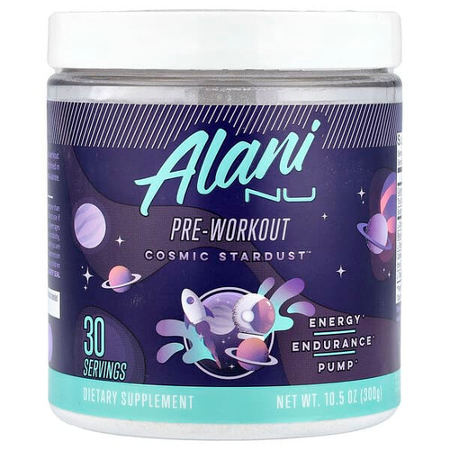 <img alt="Alani Nu, Pre-Workout, Cosmic Stardust, 10.5 oz (300 g)" title="Alani Nu, Pre-Workout, Cosmic Stardust, 10.5 oz (300 g),810030512448"