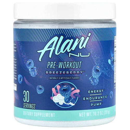 <img alt="Alani Nu, Pre-Workout, BreezeBerry, 10.2 oz (291 g)" title="Alani Nu, Pre-Workout, BreezeBerry, 10.2 oz (291 g),810030510314"