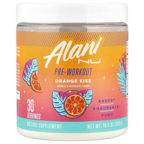 <img alt="Alani Nu, Pre-Workout, Orange Kiss, 10.5 oz (300 g)" title="Alani Nu, Pre-Workout, Orange Kiss, 10.5 oz (300 g),810030518488"