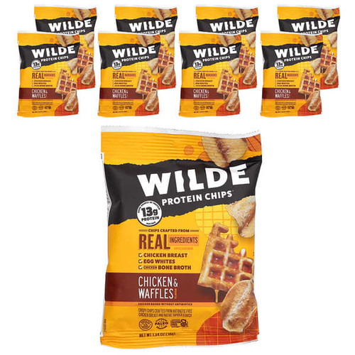 <img alt="Wilde Brands, Protein Chips, Chicken & Waffles, 8 Bags, 1.34 oz (38 g) Each" title="Wilde Brands, Protein Chips, Chicken & Waffles, 8 Bags, 1.34 oz (38 g) Each,856802008757"