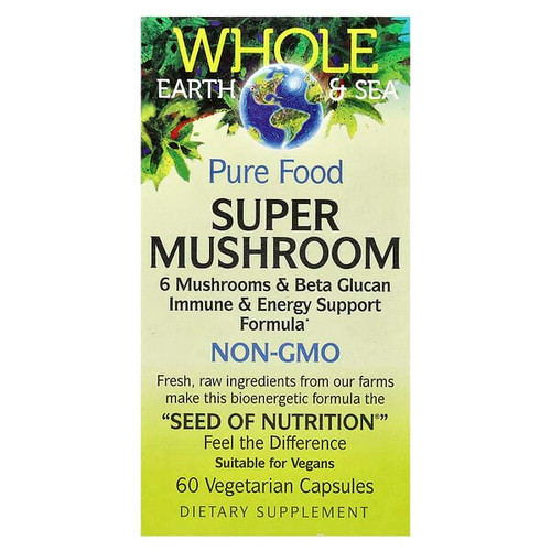 <img alt="Natural Factors, Whole Earth & Sea, Super Mushroom, 60 Vegetarian Capsules" title="Natural Factors, Whole Earth & Sea, Super Mushroom, 60 Vegetarian Capsules,068958355108"