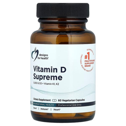 <img alt="Designs For Health, Vitamin D Supreme, D3 + Vitamin K1, K2, 60 Vegetarian Capsules" title="Designs For Health, Vitamin D Supreme, D3 + Vitamin K1, K2, 60 Vegetarian Capsules,879452001916"