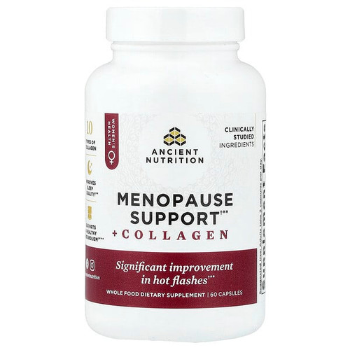 <img alt="Ancient Nutrition, Menopause Support + Collagen, 60 Capsules" title="Ancient Nutrition, Menopause Support + Collagen, 60 Capsules,816401028518"