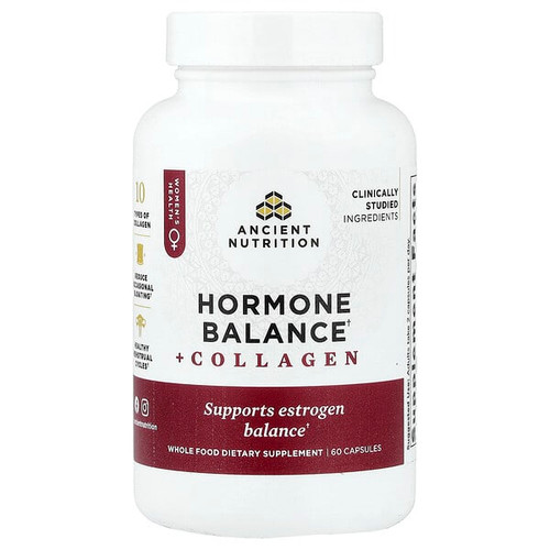 <img alt="Ancient Nutrition, Hormone Balance + Collagen, 60 Capsules" title="Ancient Nutrition, Hormone Balance + Collagen, 60 Capsules,816401028495"