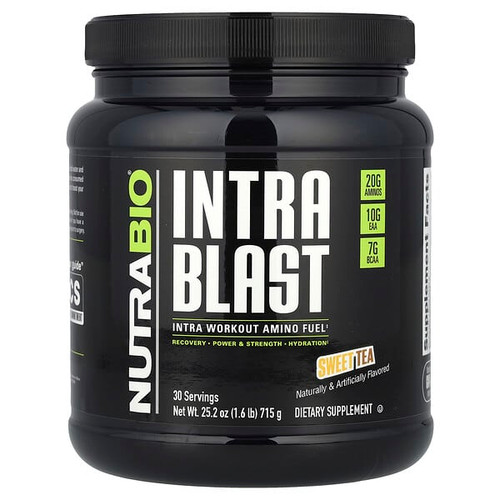 <img alt="NutraBio, Intra Blast, Intra Workout Amino Fuel, Sweet Tea, 1.6 lb (715 g)" title="NutraBio, Intra Blast, Intra Workout Amino Fuel, Sweet Tea, 1.6 lb (715 g),649908261207"