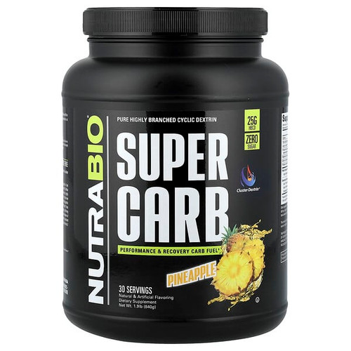 <img alt="NutraBio, Super Carb, Pineapple, 1.9 lb (840 g)" title="NutraBio, Super Carb, Pineapple, 1.9 lb (840 g),649908260712"