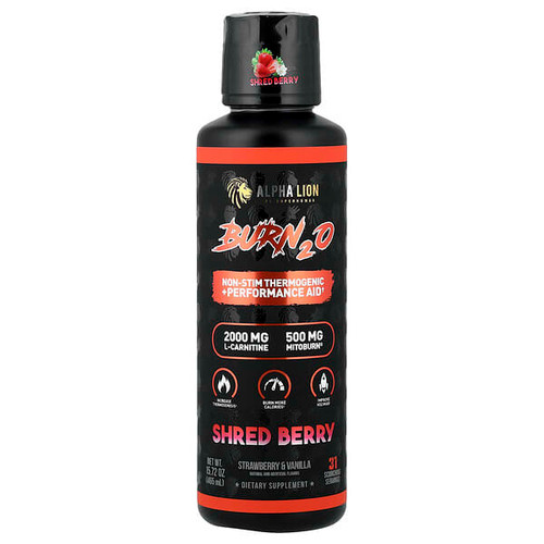 <img alt="ALPHA LION, Burn2O, Shred Berry, Strawberry & Vanilla, 15.72 oz (465 ml)" title="ALPHA LION, Burn2O, Shred Berry, Strawberry & Vanilla, 15.72 oz (465 ml),810037995152"