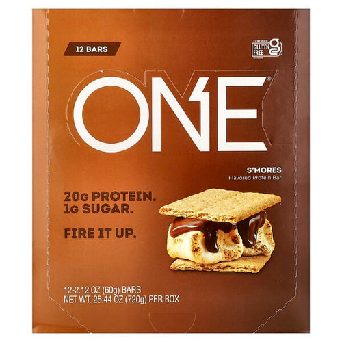 <img alt="One Brands, Protein Bars, Smores, 12 Bars, 2.12 oz (60 g) Each" title="One Brands, Protein Bars, Smores, 12 Bars, 2.12 oz (60 g) Each,788434103985"