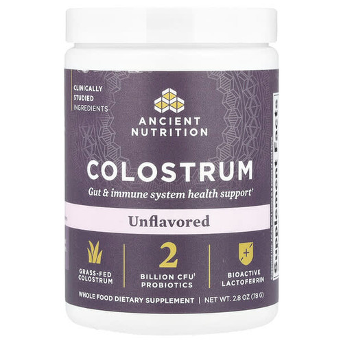 <img alt="Ancient Nutrition, Colostrum, Unflavored, 2.8 oz (78 g)" title="Ancient Nutrition, Colostrum, Unflavored, 2.8 oz (78 g),816401028341"
