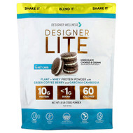 <img alt="Designer Wellness, Designer Lite, Plant + Whey Protein Powder, Chocolate Cookies & Cream, 1.6 lb (720 g)" title="Designer Wellness, Designer Lite, Plant + Whey Protein Powder, Chocolate Cookies & Cream, 1.6 lb (720 g),844334012649"