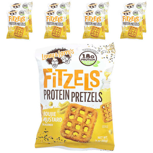 <img alt="Lenny & Larrys, Fitzels, Protein Pretzels, Boujie Mustard , 8 Packs, 3 oz (85 g) Each" title="Lenny & Larrys, Fitzels, Protein Pretzels, Boujie Mustard , 8 Packs, 3 oz (85 g) Each,00787692230839"