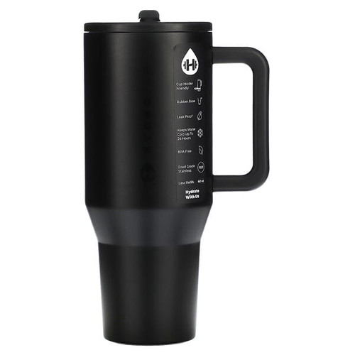 <img alt="HydroJug, Traveler Tumbler, Black, 40 oz" title="HydroJug, Traveler Tumbler, Black, 40 oz,810084159057"
