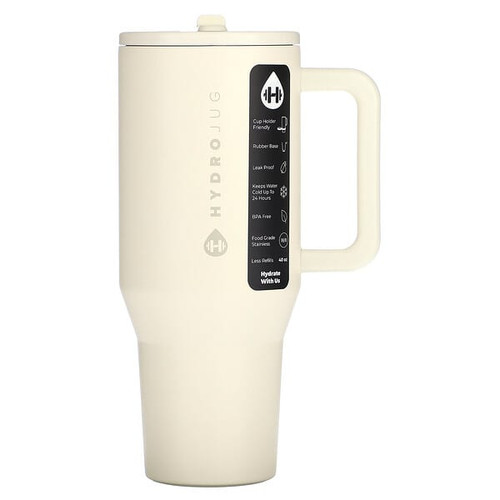 <img alt="HydroJug, Traveler Tumbler, Cream, 40 oz" title="HydroJug, Traveler Tumbler, Cream, 40 oz,810084159064"
