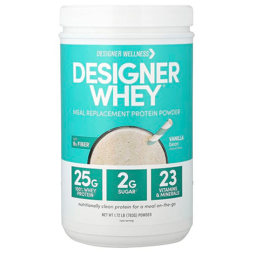 <img alt="Designer Wellness, Designer Whey, Meal Replacement Protein Powder, Vanilla Bean, 1.72 lb (783 g)" title="Designer Wellness, Designer Whey, Meal Replacement Protein Powder, Vanilla Bean, 1.72 lb (783 g),844334011406"