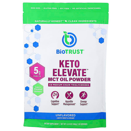 <img alt="BioTRUST, Keto Elevate, MCT Oil Powder, Unflavored, 6.35 oz (180 g)" title="BioTRUST, Keto Elevate, MCT Oil Powder, Unflavored, 6.35 oz (180 g),096802961069"