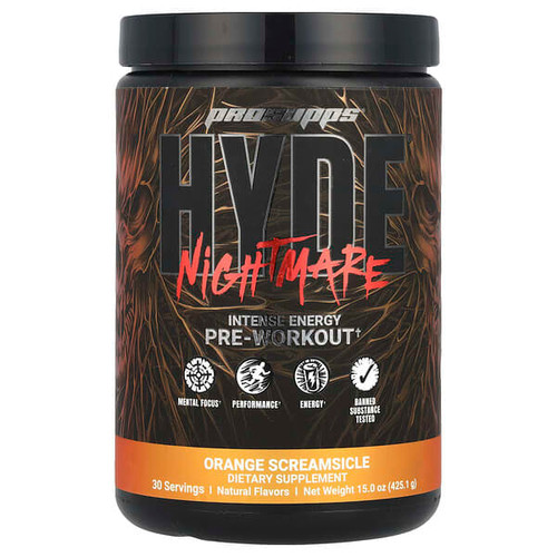 <img alt="ProSupps, HYDE Nightmare, Intense Energy Pre-Workout, Orange Screamsicle, 15 oz (425.1 g)" title="ProSupps, HYDE Nightmare, Intense Energy Pre-Workout, Orange Screamsicle, 15 oz (425.1 g),810034818324"