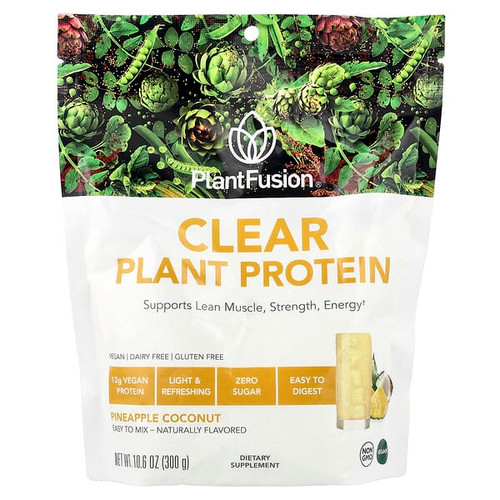 <img alt="PlantFusion, Clear Plant Protein, Pineapple Coconut, 10.6 oz (300 g)" title="PlantFusion, Clear Plant Protein, Pineapple Coconut, 10.6 oz (300 g),840052401413"