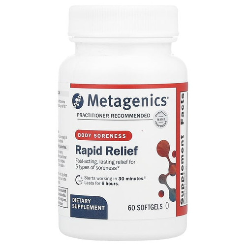 <img alt="Metagenics, Rapid Relief, Body Soreness, 60 Softgels" title="Metagenics, Rapid Relief, Body Soreness, 60 Softgels,755571961259"