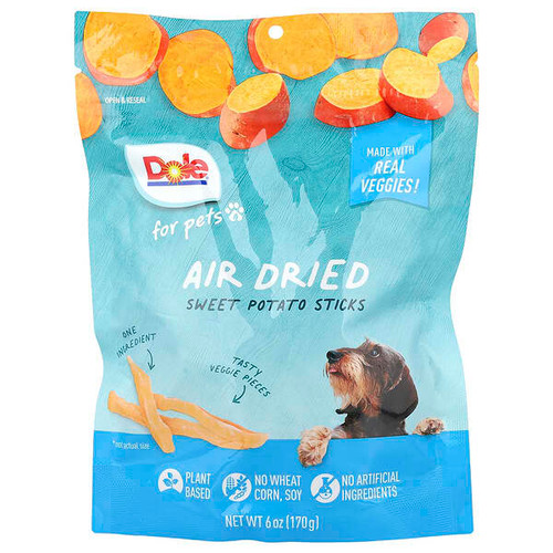 <img alt="Dole for Pets, Air Dried, Sweet Potato Sticks, 6 oz (170 g)" title="Dole for Pets, Air Dried, Sweet Potato Sticks, 6 oz (170 g),000518400033"