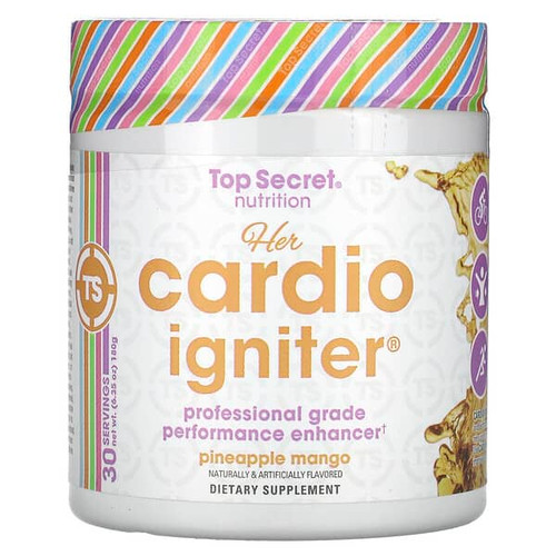 <img alt="Top Secret Nutrition, Her Cardio Igniter, Professional Grade Performance Enhancer, Pineapple Mango, 6.35 oz (180 g)" title="Top Secret Nutrition, Her Cardio Igniter, Professional Grade Performance Enhancer, Pineapple Mango, 6.35 oz (180 g),000518400026"