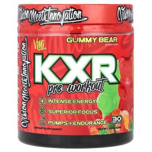 <img alt="VMI Sports, KXR Pre-Workout, Gummy Bear, 9.3 oz (264 g)" title="VMI Sports, KXR Pre-Workout, Gummy Bear, 9.3 oz (264 g),302994920303"