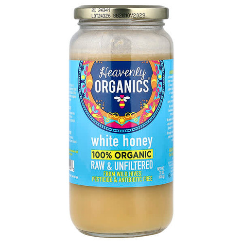 <img alt="Heavenly Organics, 100% Organic White Honey, Raw & Unfiltered, 22 oz (624 g)" title="Heavenly Organics, 100% Organic White Honey, Raw & Unfiltered, 22 oz (624 g),768990016219"