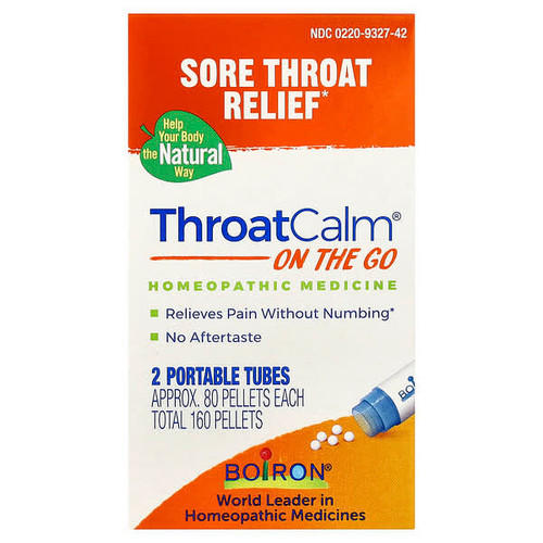 <img alt="Boiron, ThroatCalm On The Go, 2 Portables Tubes, 80 Pellets Each" title="Boiron, ThroatCalm On The Go, 2 Portables Tubes, 80 Pellets Each,812806902644"