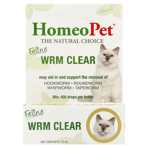<img alt="HomeoPet, Feline Wrm Clear, 15 ml" title="HomeoPet, Feline Wrm Clear, 15 ml,693749652014"