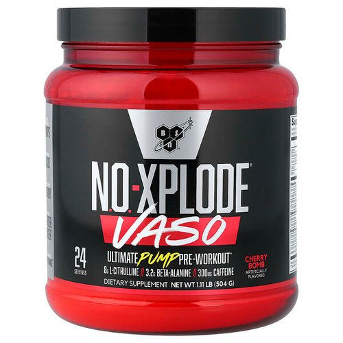 <img alt="BSN, No-Xplode VASO, Ultimate Pump Pre-Workout, Cherry Bomb, 1.11 lb (504 g)" title="BSN, No-Xplode VASO, Ultimate Pump Pre-Workout, Cherry Bomb, 1.11 lb (504 g),693749508014"