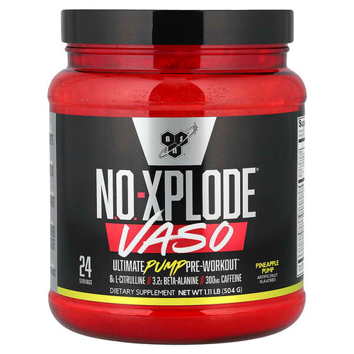 <img alt="BSN, No-Xplode VASO, Ultimate Pump Pre-Workout, Pineapple Pump, 1.11 lb (504 g)" title="BSN, No-Xplode VASO, Ultimate Pump Pre-Workout, Pineapple Pump, 1.11 lb (504 g),896593002183"