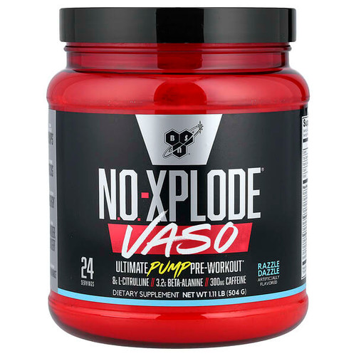 <img alt="BSN, No-Xplode VASO, Ultimate Pump Pre-Workout, Razzle Dazzle, 1.11 lb (504 g)" title="BSN, No-Xplode VASO, Ultimate Pump Pre-Workout, Razzle Dazzle, 1.11 lb (504 g),872232000000"
