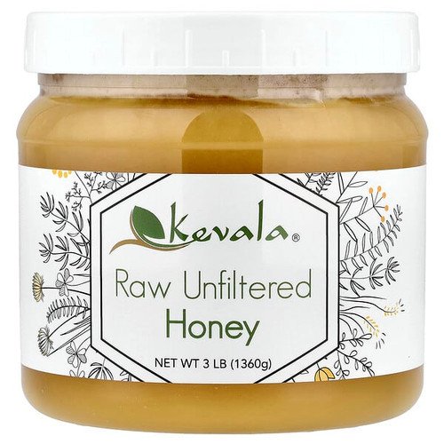 <img alt="Kevala, Raw Unfiltered Honey, 3 lb (1,360 g)" title="Kevala, Raw Unfiltered Honey, 3 lb (1,360 g),810104622370"