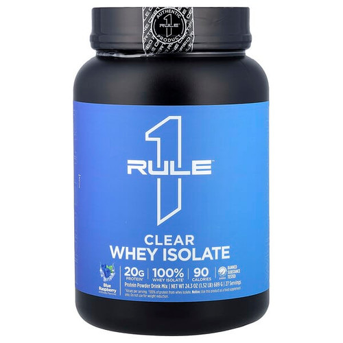 <img alt="Rule One Proteins, Clear Whey Isolate, Blue Raspberry, 1.52 lb (689 g)" title="Rule One Proteins, Clear Whey Isolate, Blue Raspberry, 1.52 lb (689 g),755571947123"