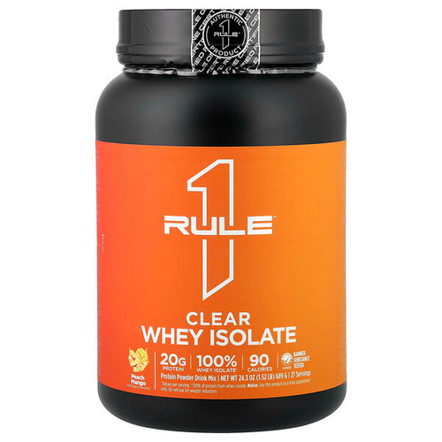 <img alt="Rule One Proteins, Clear Whey Isolate, Peach Mango, 1.52 lb (689 g)" title="Rule One Proteins, Clear Whey Isolate, Peach Mango, 1.52 lb (689 g),850039655449"