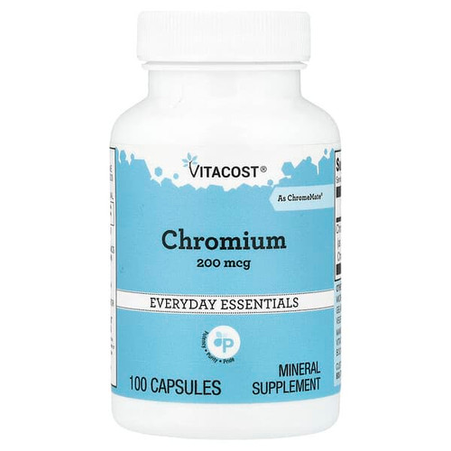 <img alt="Vitacost, Chromium, 200 mcg, 100 Capsules" title="Vitacost, Chromium, 200 mcg, 100 Capsules,813349010834"