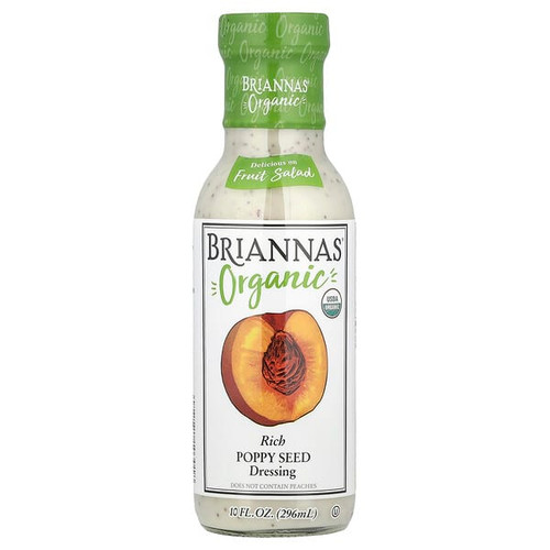 <img alt="Briannas, Organic Rich Poppy Seed Dressing, 10 fl oz (296 ml)" title="Briannas, Organic Rich Poppy Seed Dressing, 10 fl oz (296 ml),699097710901"