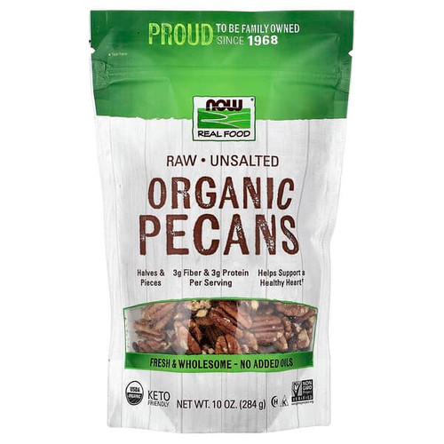 <img alt="NOW Foods, Organic Raw Pecans, Unsalted, 10 oz (284 g)" title="NOW Foods, Organic Raw Pecans, Unsalted, 10 oz (284 g),699097755070"